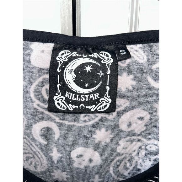 Killstar Women's Black Graphic Print Long Sleeve Sleepshirt Size S - Picture 3 of 6